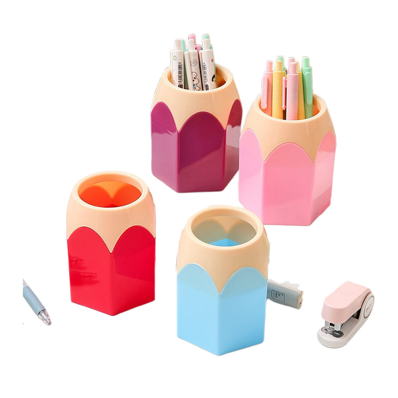 haosheng Pencil Tip Pencil Holder (Please consult customer service for pricing) Creative pen holder Learning Stationery Color Blocking Cylinder