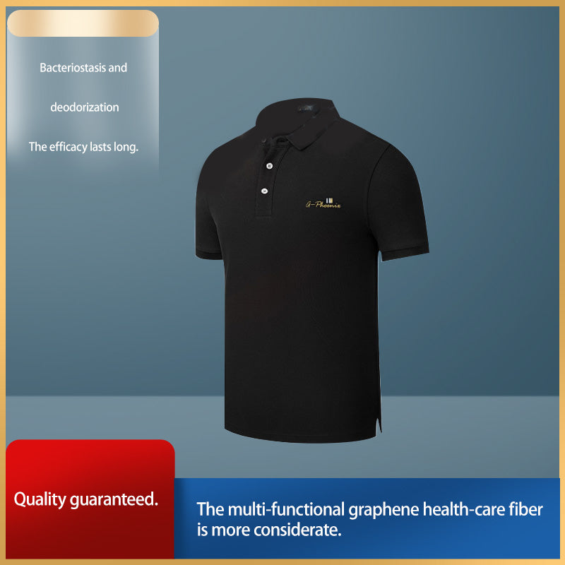 xinchaofuzhuang High-quality single-layer graphene polo shirt(Starting from One hundred pieces.)Antibacterial and deodorant, breathable and quick-drying.