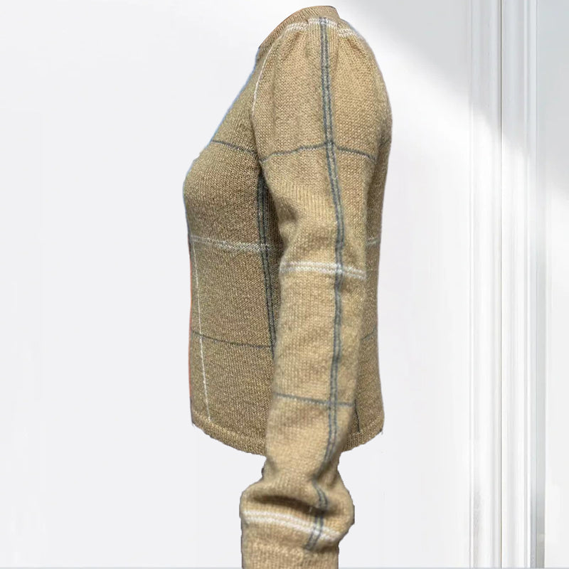 jiaoyifushi Women's Jacquard Pullover(Price Enquiry Starting from 100) Loose, slouchy style Wear it inside out