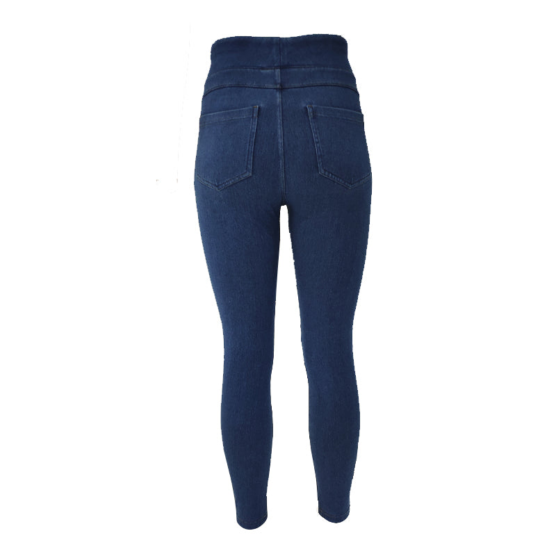 jingdi Women's Knitted Jeans（500 pieces Starting lot）casual sports pants long pants lightweight