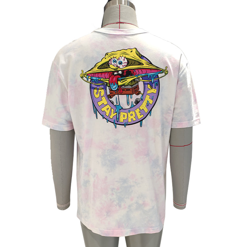 jingdi Men's Cotton Casual T-Shirt-3（500 pieces Starting lot）American Retro round neck summer short sleeves