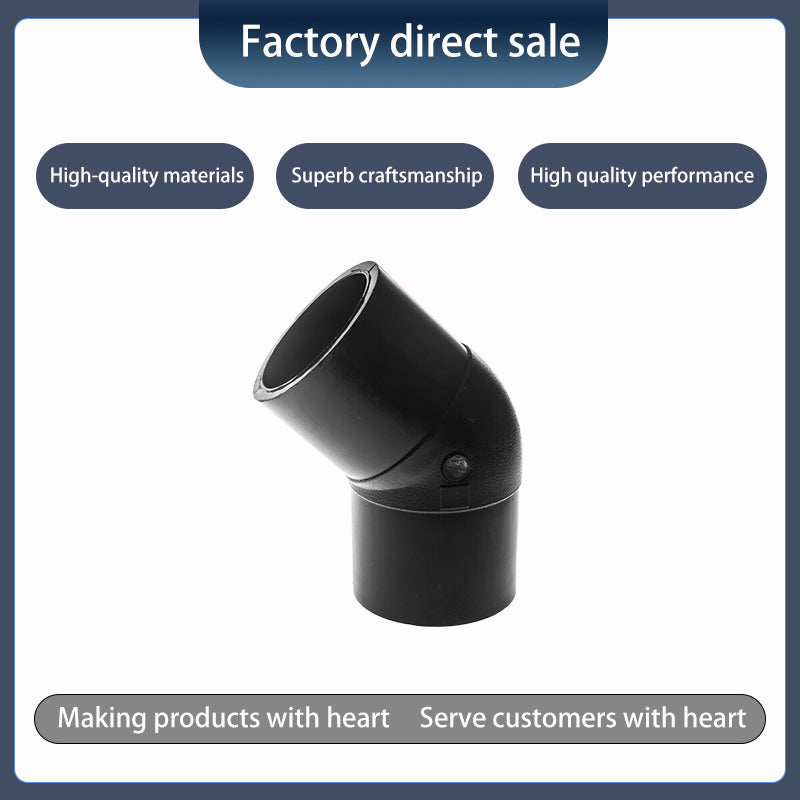 henghuasujiao pe butt 45° elbow（price enquiry）New Material High Pressure Resistant Hot Melt Butt Joint