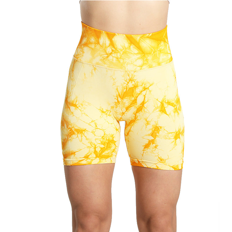 chentao Tie dye yoga shorts(Please consult customer service for pricing)  Butt lift in gym shorts